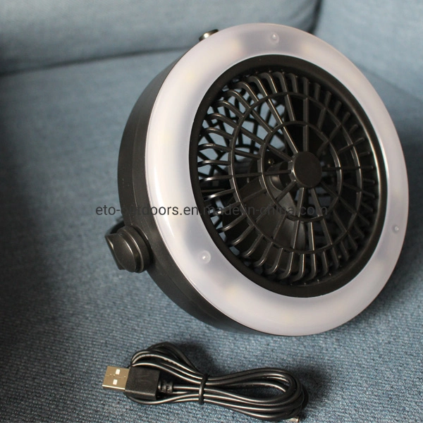 Portable 12 LED Camping Lantern with Ceiling Fan