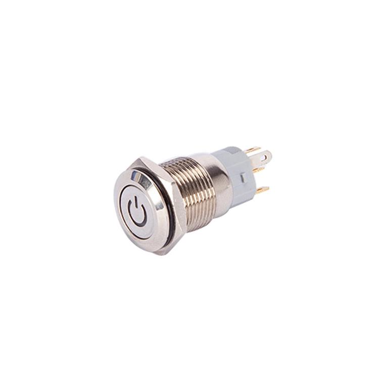 16mm Self Reset LED Light Metal Push Button Switch 5 Pin Push Button Switch