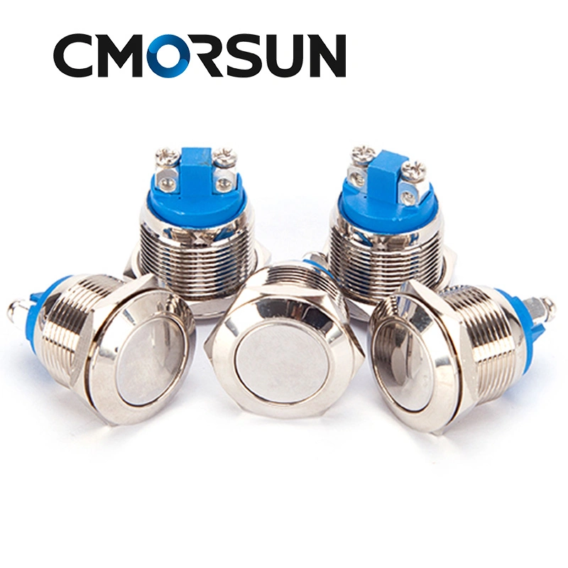 19mm Reset Momentary Metal Push Button Mechanical Switch