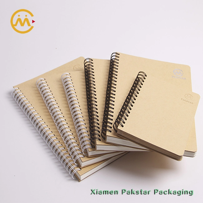 Wholesale Custom Size A4a5a6 Wire Binding Spiral Kraft Paper Cover Recycled Coil Notebook