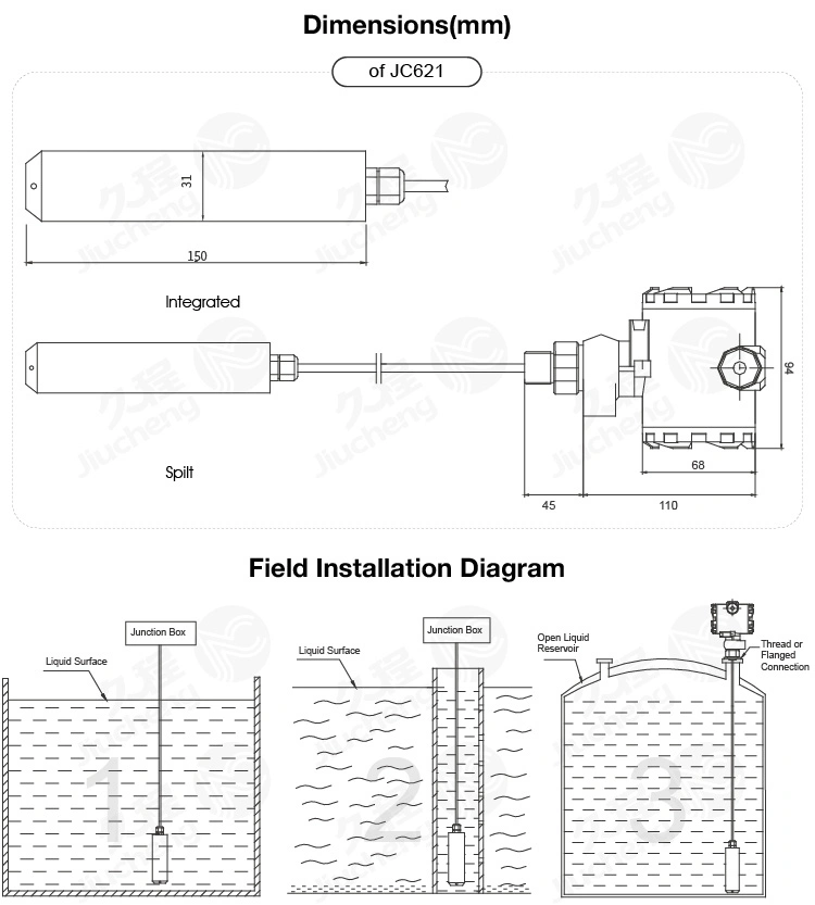 High Temperature High Pressure Boiler Water Liquid Level Sensor (JC621-05)