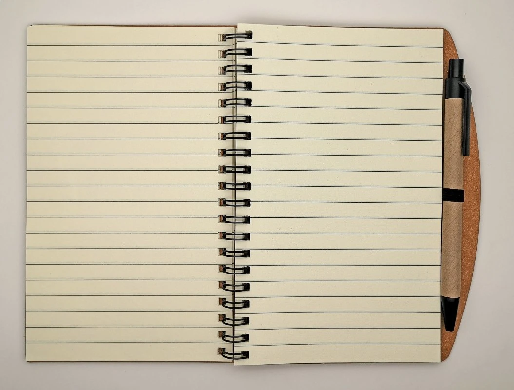 Promotional Eco-Friendly Craft Paper Notebook with Recycle Ball Pen