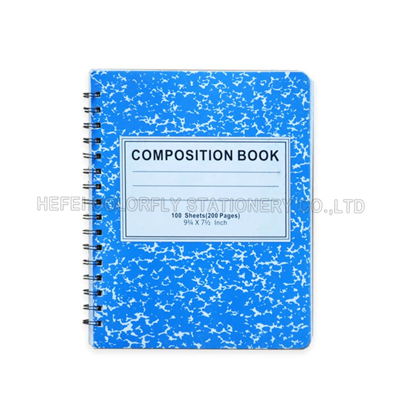 Spiral Binding 200pages Marbled Composition Notebook