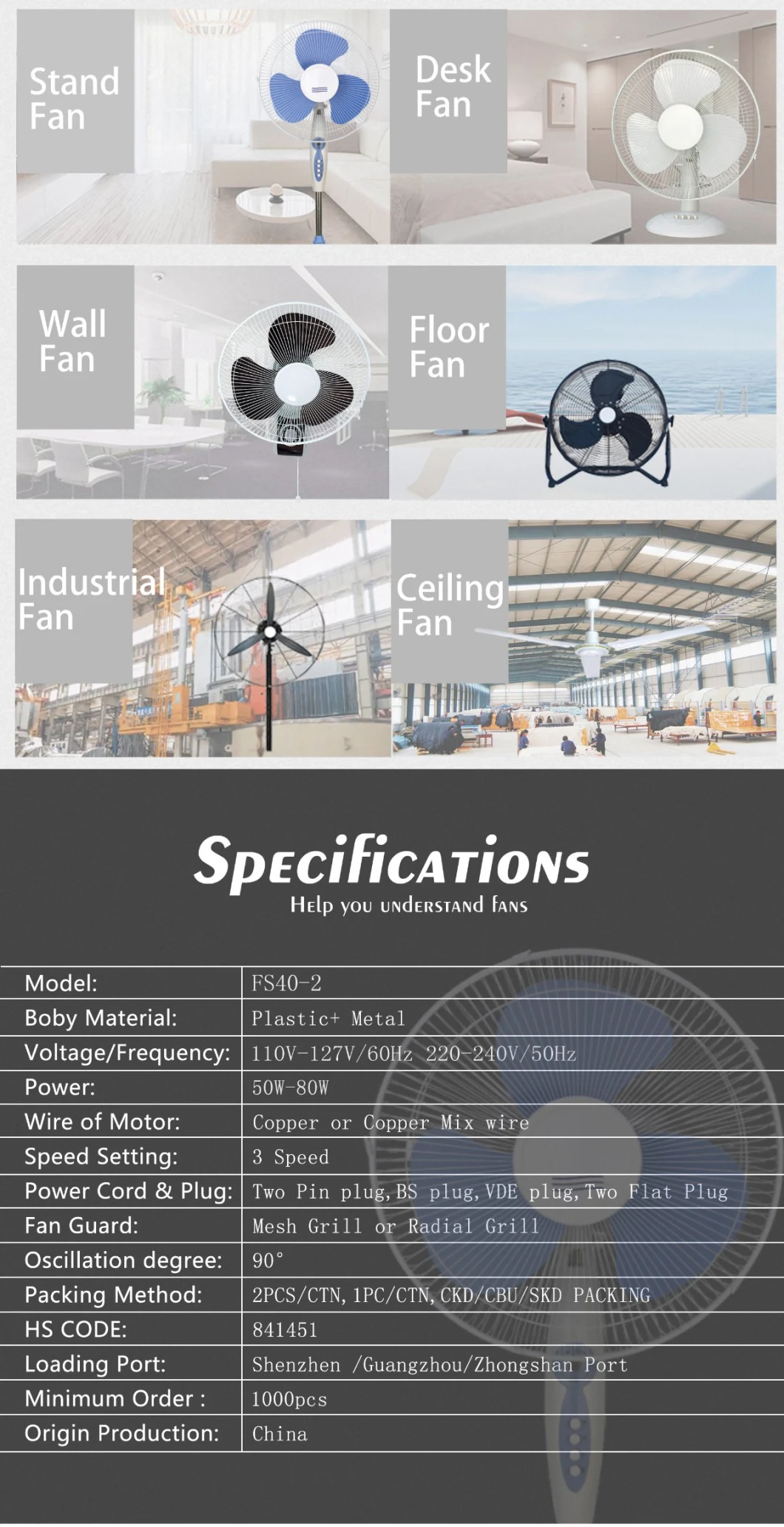 Factory Directly Selling 16inch Stand Fan Pedestal Fan with Timer/Light