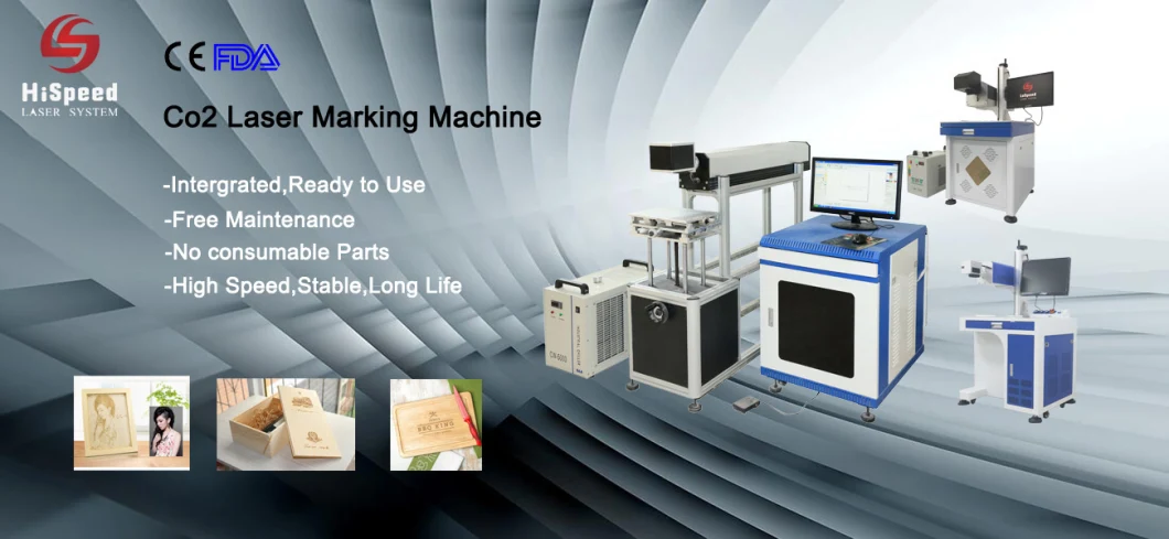 CO2 Laser Marking/Engraving Machine for Plastic/Wood/Rubber/Leather Marking