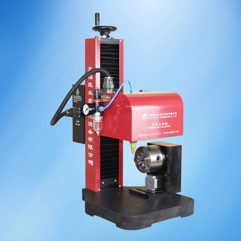 DOT Pin Marking Engraving Machine with Rotary Chuck