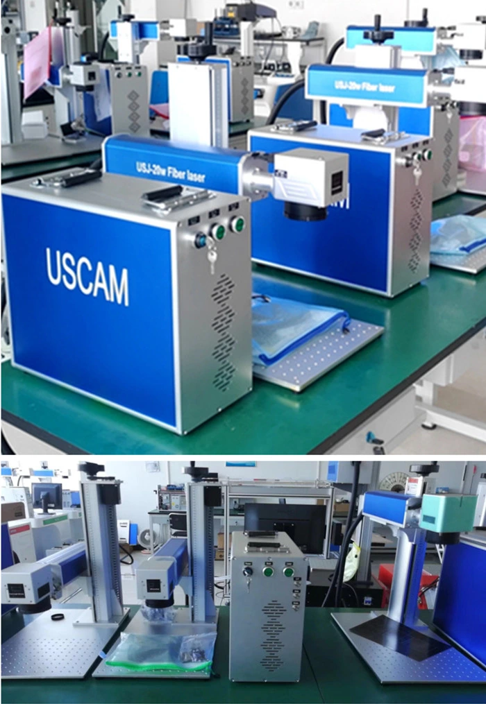 CNC Engraver Fiber Laser Marking Machine for Jewelry Stainless Steel Pen with Conveyor Belt