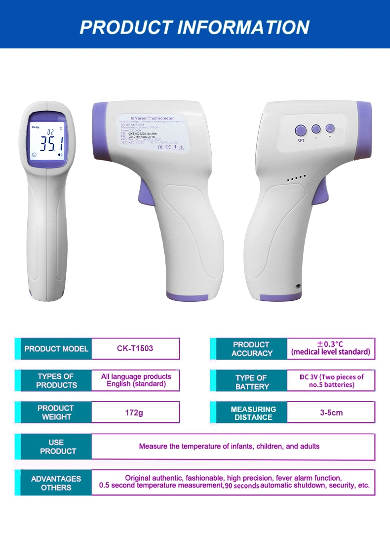 Digital Infrared Thermometer Non-Contact IR Thermometer Forehead Thermometer