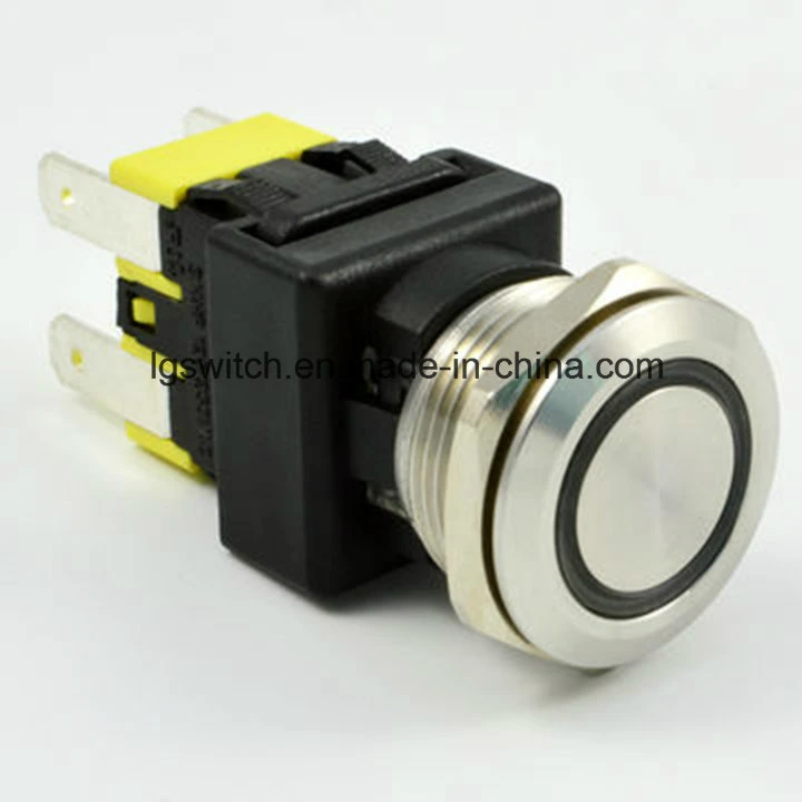 Power IP65 Waterproof Illuminated Light Push Button Switch 16A250VAC