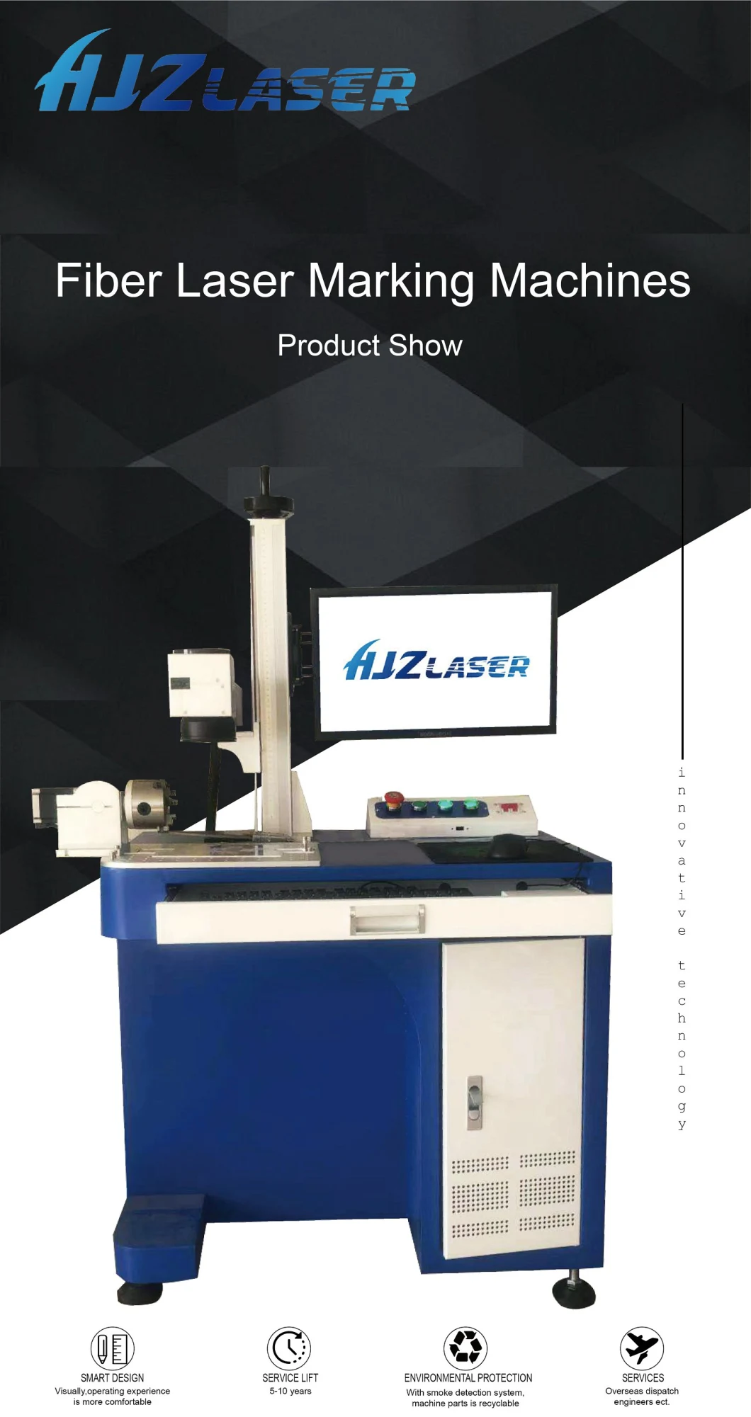 30W Metal Fiber Laser Color Marking Machine Printing Machine on Stainless Steel