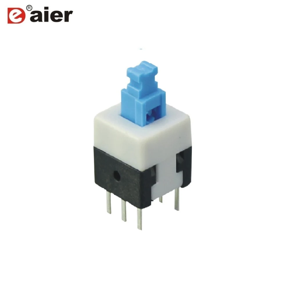 on-on Latching PCB Plastic 6 Pin Push Button Switch