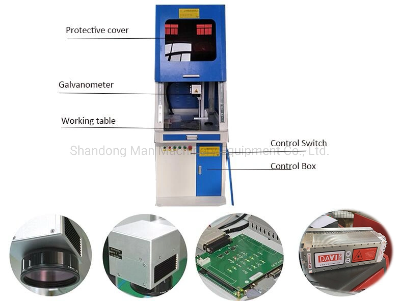 Closed Nonmetal CO2 Laser Marking Machine for Leather/Rubber/Wood