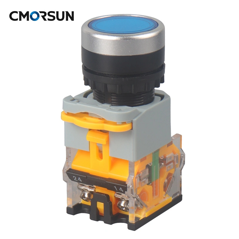 Cmorsun La38 22mm Latching Self-Locking Latching Push Button Switch 1no 1nc Momentary Push Button Switches