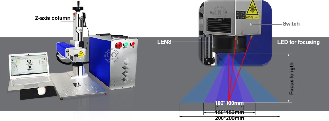 Color Laser Marking Machine for Craft Metal Gift