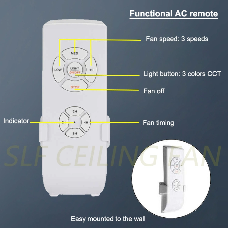 4 Blades Home Decor White Color RF Remote Control Contemporary AC 220V Crystal LED Chandelier Indoor Ceiling Fan