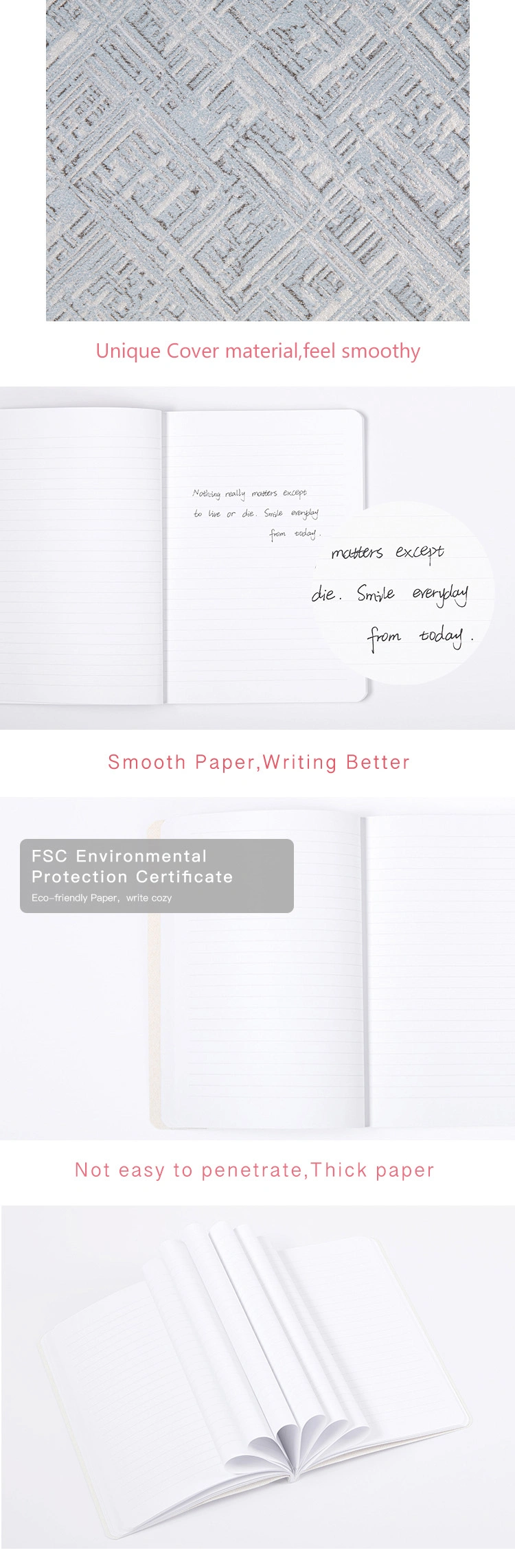 Eco-Friendly Luxury School Agenda Moleskine Notebook (135mm*215mm)