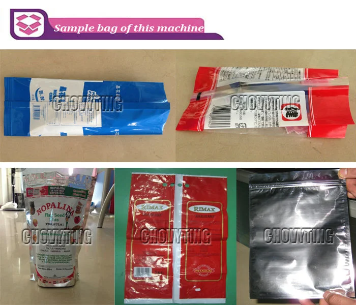 Plastic Dog Food Pouch Zipper Stand Bag Making Machine