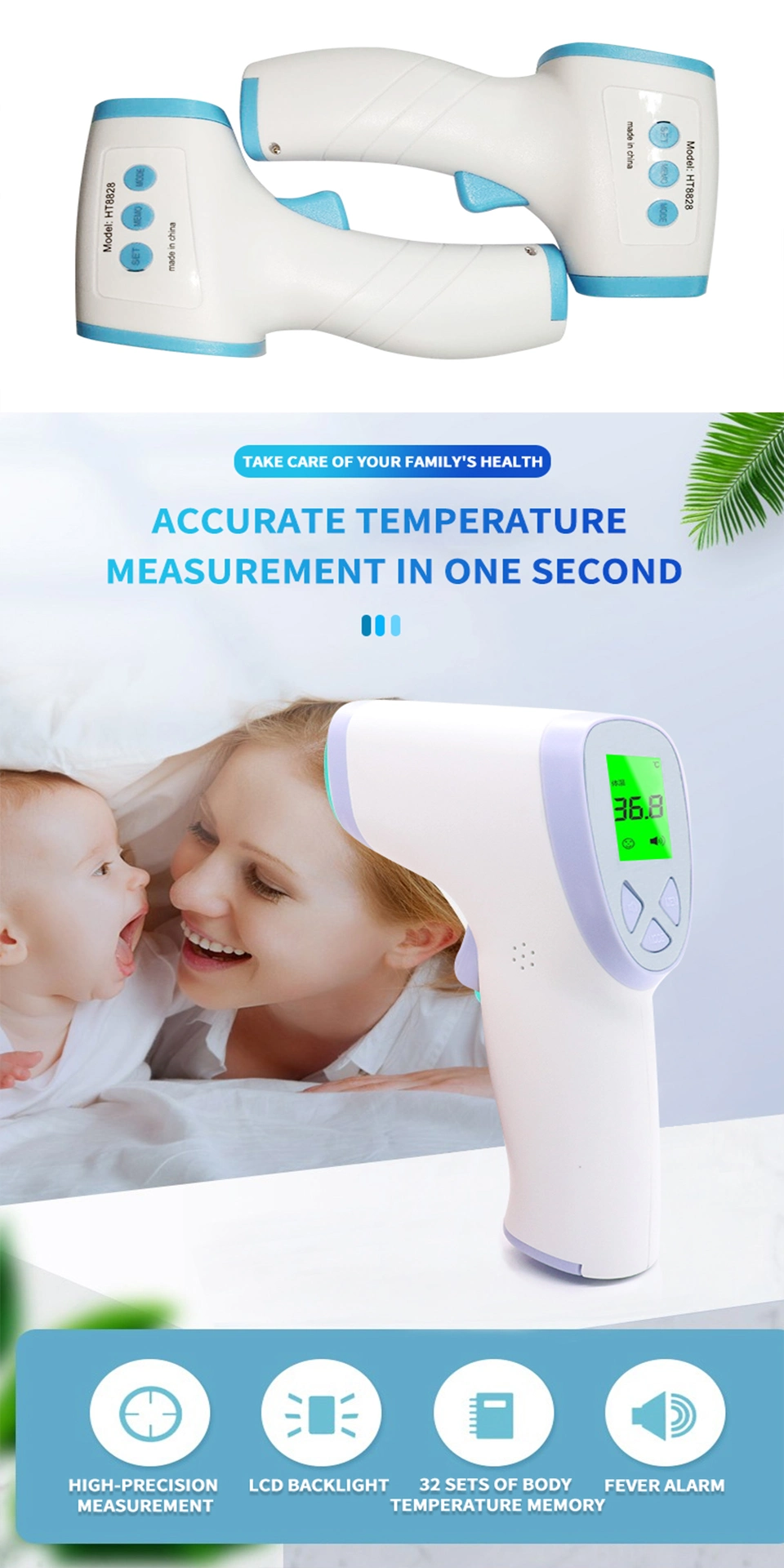 Temperature Gun Infrared Thermometer Body Termometro Digital Infrared Thermometer