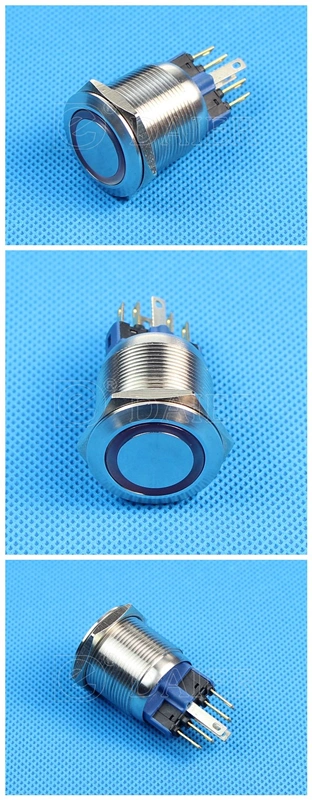 22mm 6pin on-on Momentary Stainless Steel Push Button Metal Switch