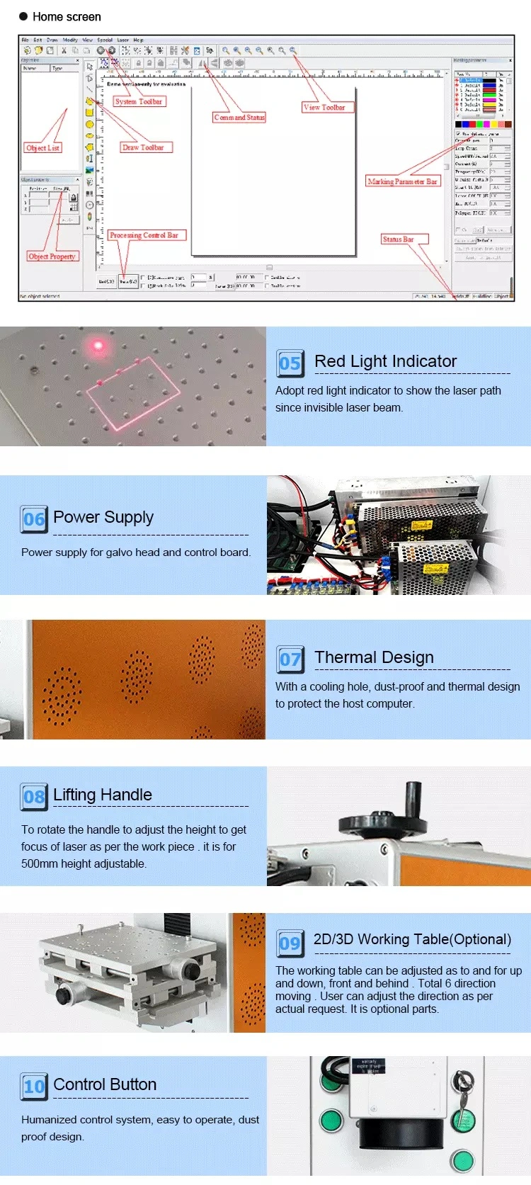 Fiber Laser Marker/ Fiber Laser Marking Machine 20W