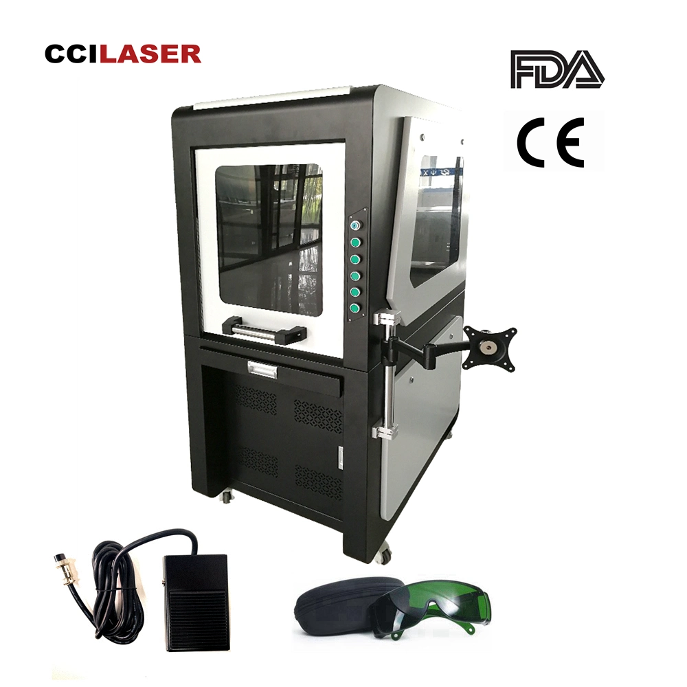 FM-100wc Full Enclosed Fiber Laser Marking Machine with Safe Cover