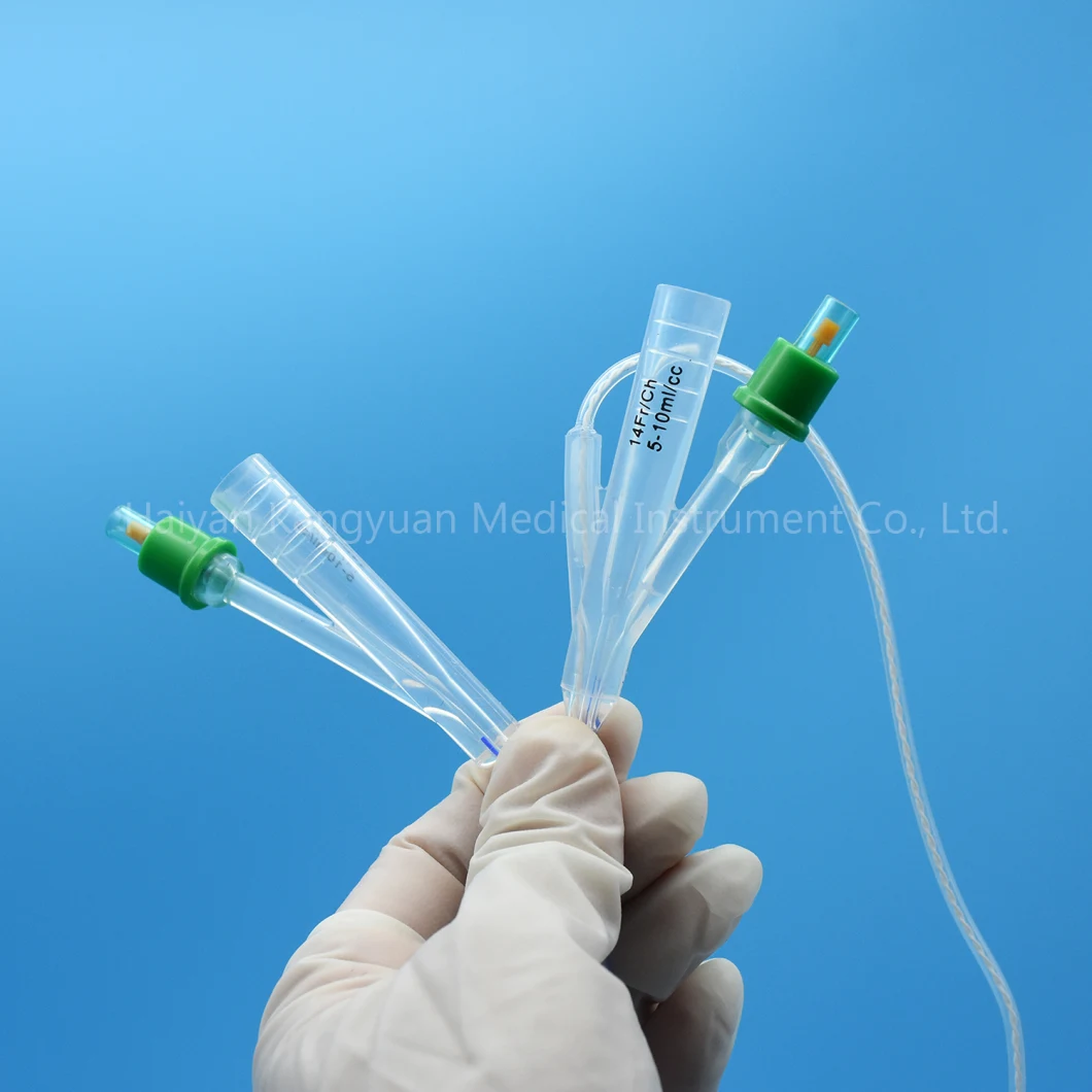 All Silicone Foley Catheter with Temperature Sensor Probe Round Tipped for Temperature Management