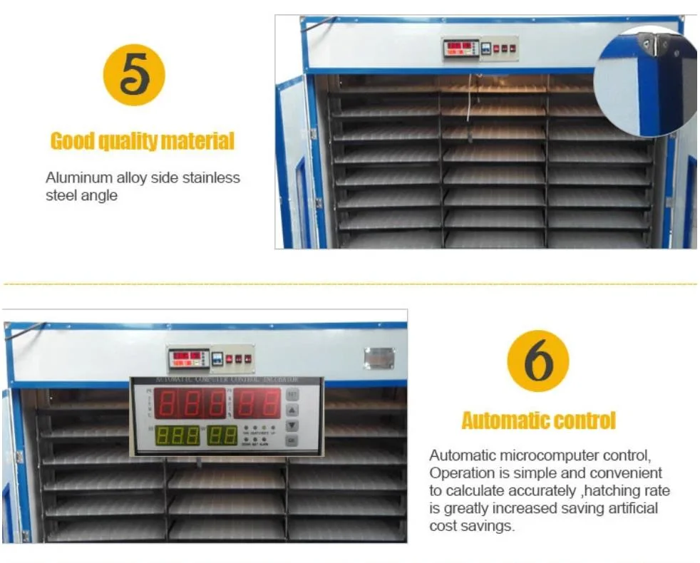 Customized Large Capacity Automatic Poultry/Chicken/Quail/Duck/Goose/Ostrich/Pigeon Egg Incubator