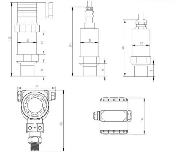 10000psi 4-20mA Pressure Transmitters/Pressure Transducers/Pressure Sensors