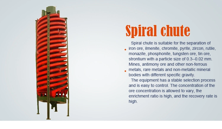 Mineral Processing Gravity Separator Gold Spiral Chute, Spiral Separator Ilmenite Ore Spiral Chute Equipment