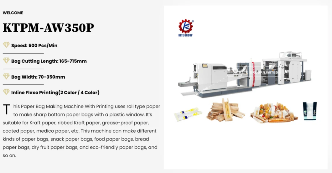 Squre Bottom Paper Products Paper Hand Bag Making Machine