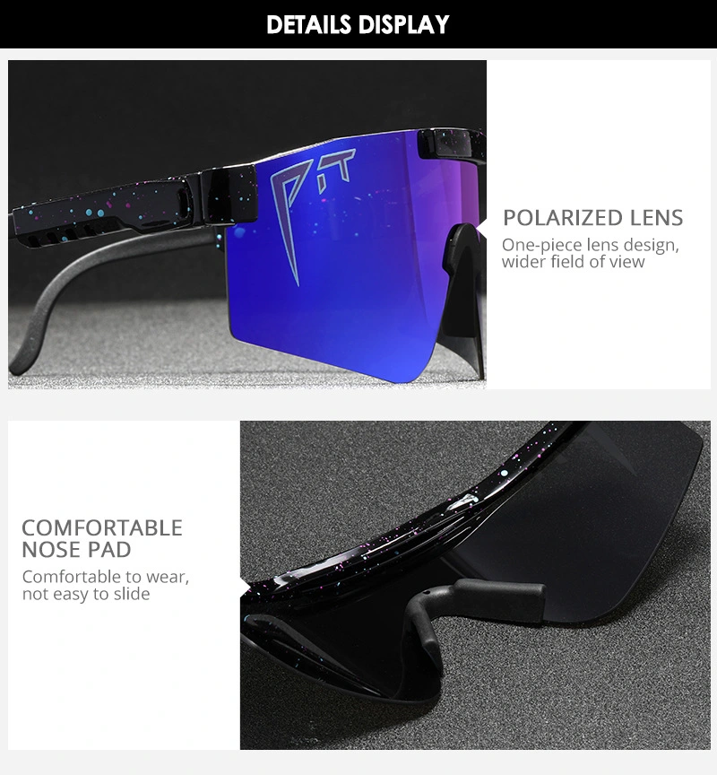 Original Pit Viper Sport Google Polarized Sunglasses for Men and Women Outdoor Windproof Eyewear UV Mirrored Lens