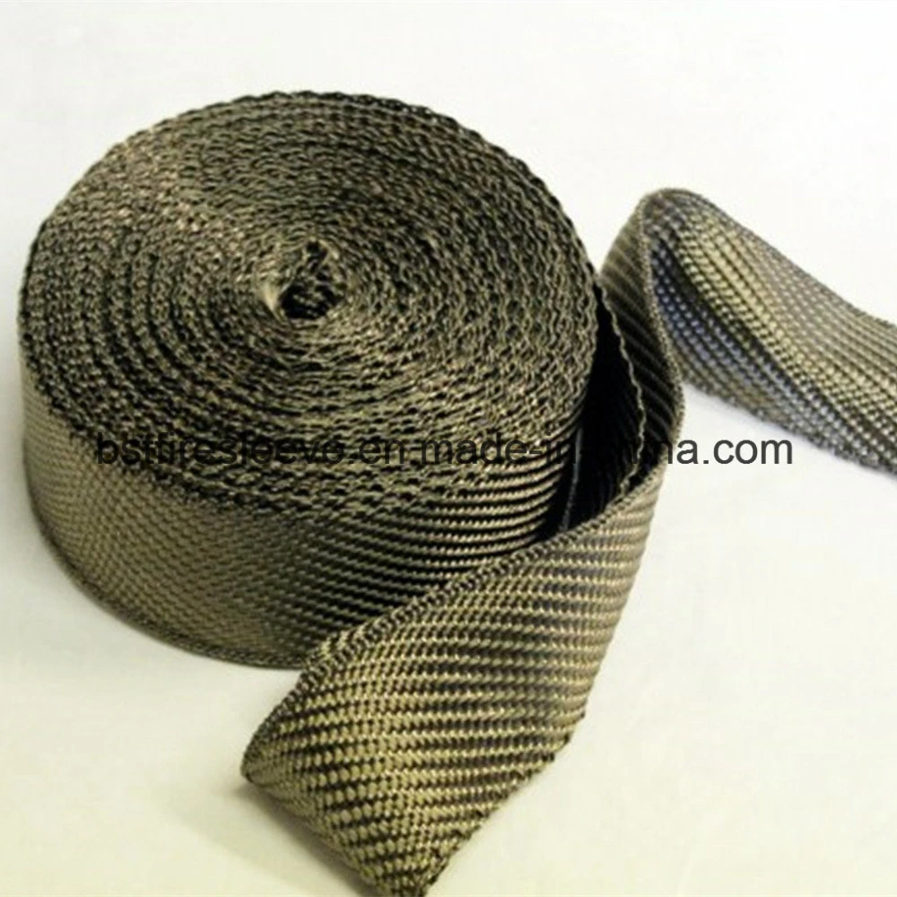 Heat Resistant Lava Rock Fiber Exhaust Wrap Heat Tape Titanium