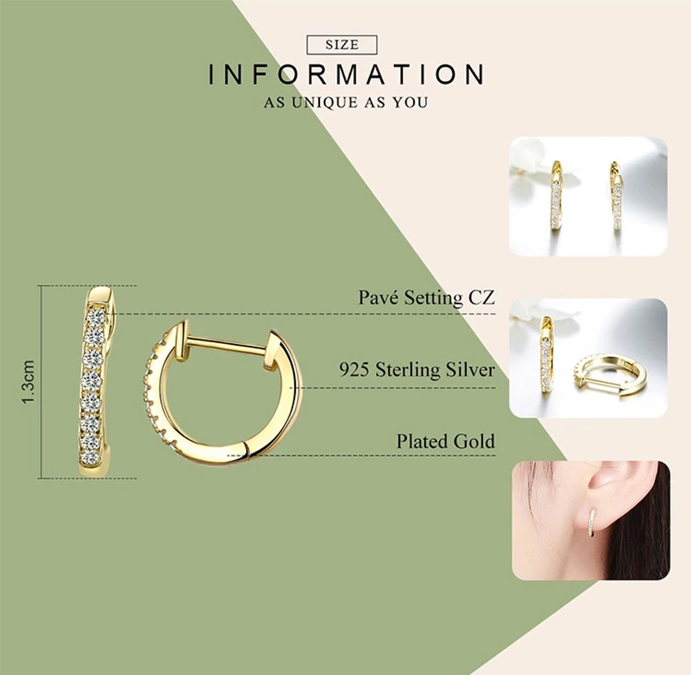 2020 Minimalist Jewelry Dainty Charm Huggies 925 Silver 18K Gold Dangle Hoop Earrings
