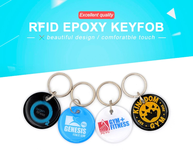 ID Epoxy Keyfob Custom RFID Epoxy Keychains Tags