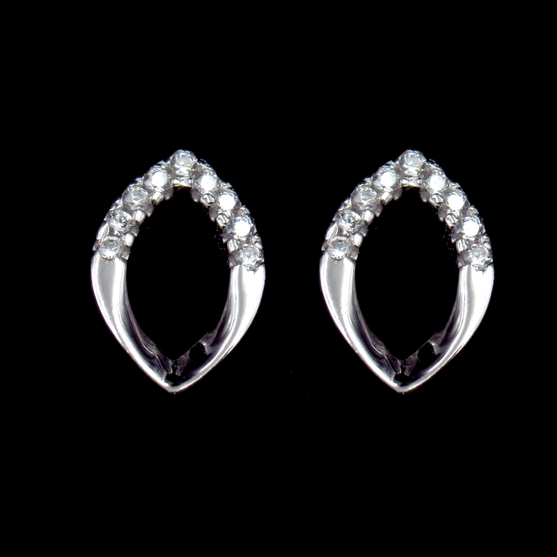 Fashion Cubic Zirconia Oval Shaped Earring for Women Wedding Engagement Party