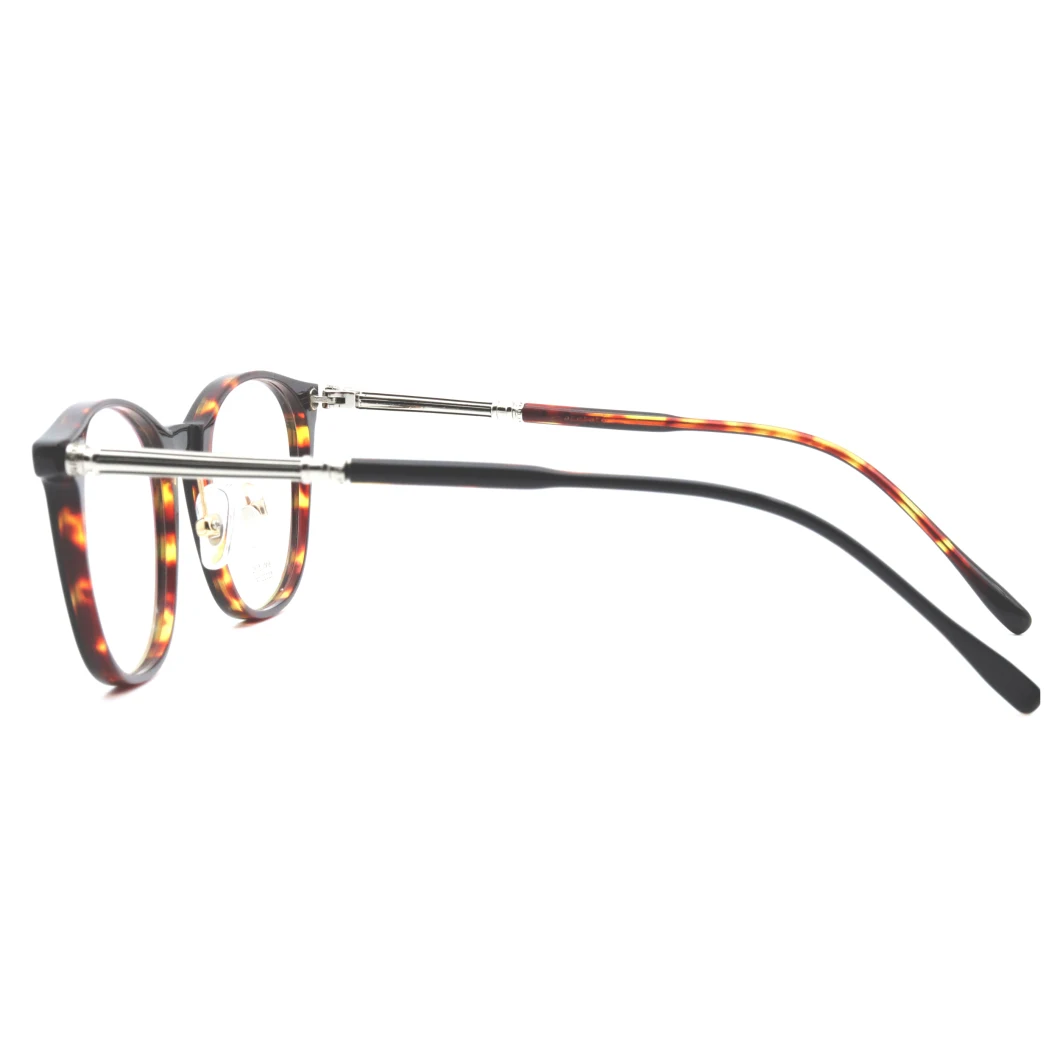 High Quality Fashion Metal Reading Glasses Acetate Frame Optical Glasses