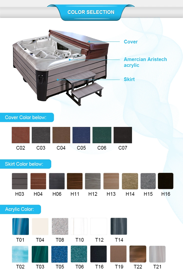 New Arrival Round Acrylic Massage Hot Tub with Aristech Acrylic