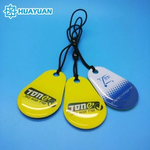 Free Sample Writable Waterproof Epoxy Smart NFC Keychain Passive Fudan FM08 RFID Tag Key Fob