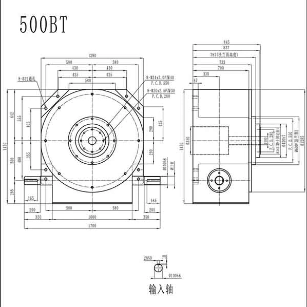 500bt Heavy-Duty Type Cam Indexing Drive for Glass Machinery