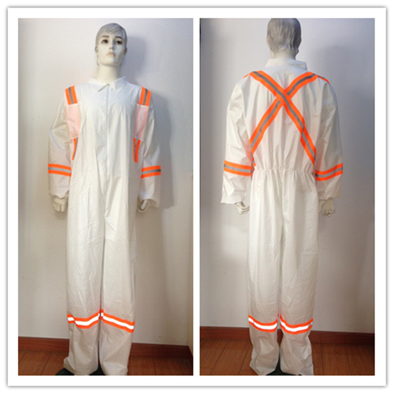 Industrial Safety Dubai Type Coverall with Reflective Tape (FDA/CE/ISO Approved)