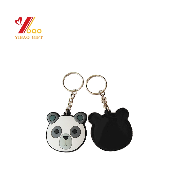 High Quality Cartoon Panda 2D PVC Keyring/Keychain/Keyholder