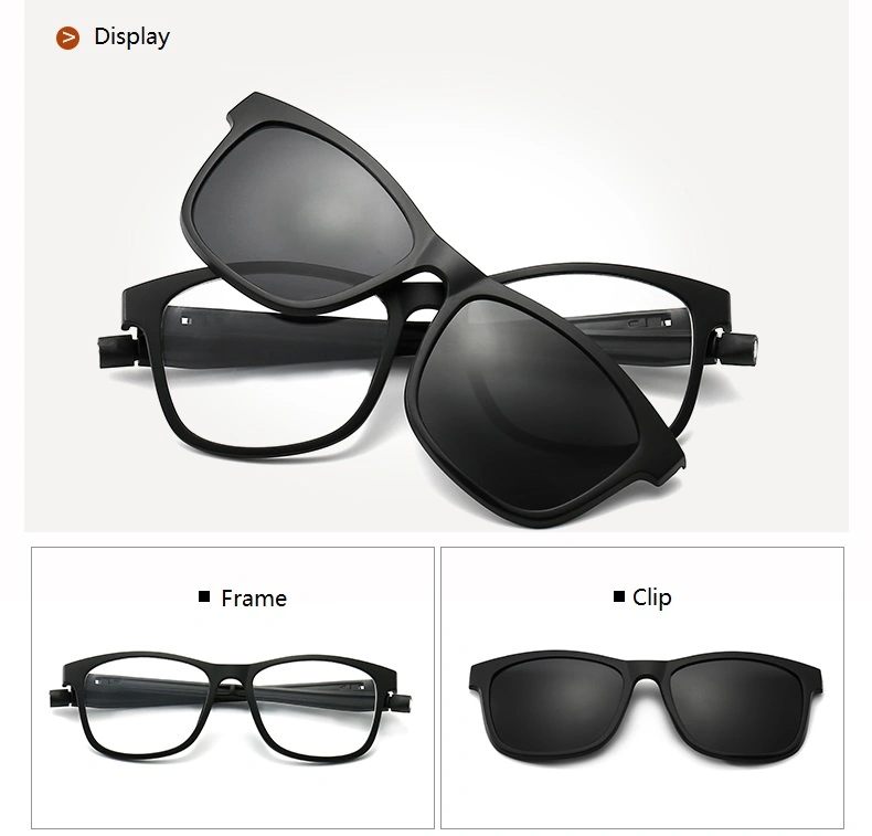 Ready Stock New Arrived Hot Sale Clip on Glasses Optical with Tac Lens Clip-on Sunglasses