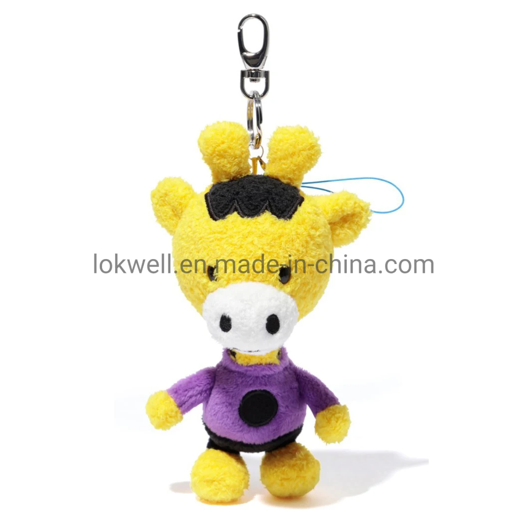 Promotional Wolf Keychain Animal Toy Plush Stuffed Dog Keychain