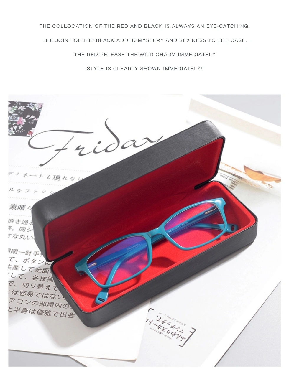 Wholesale Engraved Rectangular Hard Protective Case for Reading Glasses and Sunglasses