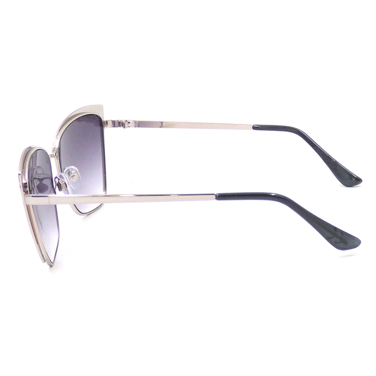 Wholesale High Quality Metal Cateye Black Gradient Women OEM Sunglasses