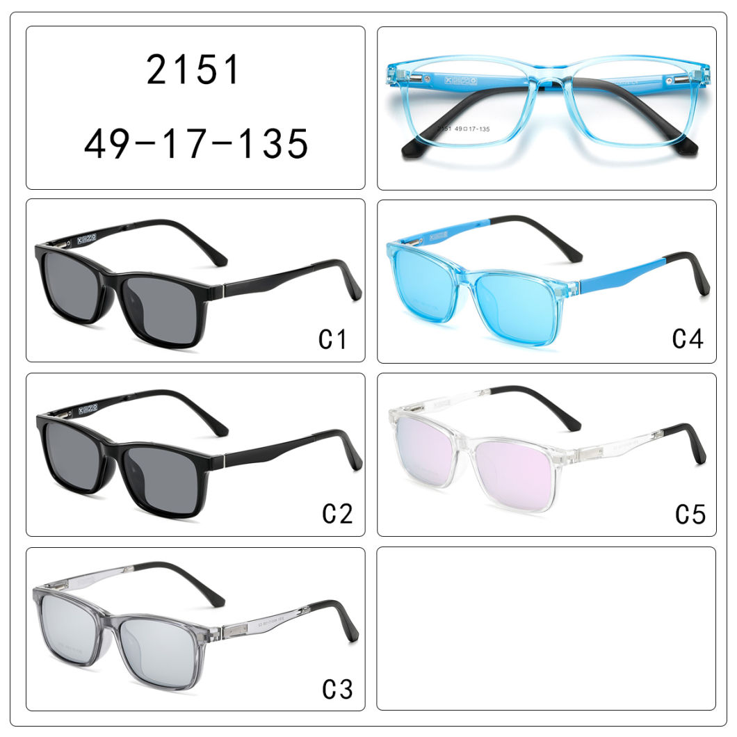 Wholesale High Definition Men Women Magnet Driving Optical Glasses Polarized High Quantity Custom Tr Magnetic Clip on Sunglasses