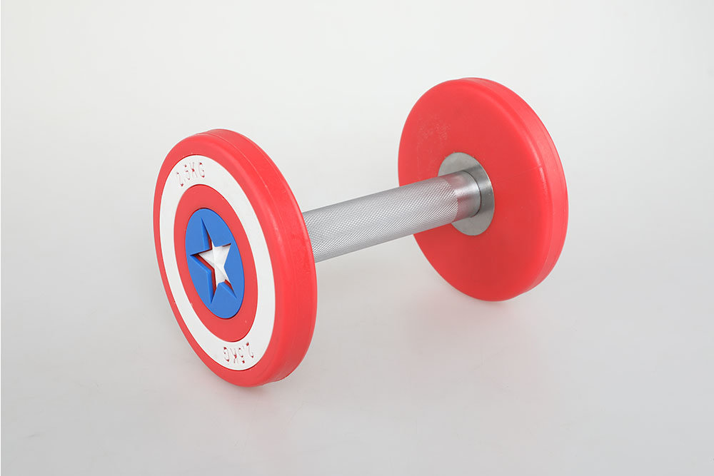 America Captain Rubber Dumbbel for Body Workout Home Gym