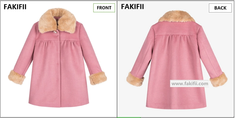 2020 New Design Girls' Pink Warm Winter Wool Jacket Girls' Coat Cuffs Furry