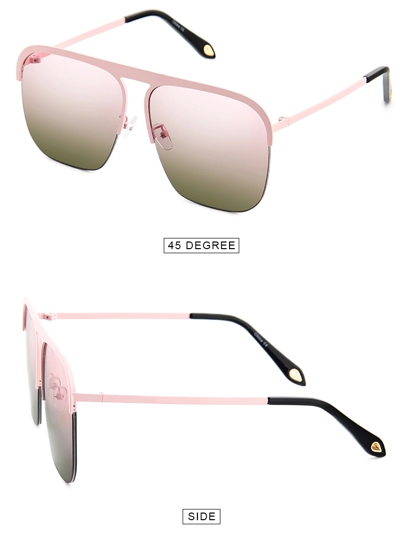 Fashion Oversized Gradient Sunglasses Driving Square Sunglass Vintage Brand Design