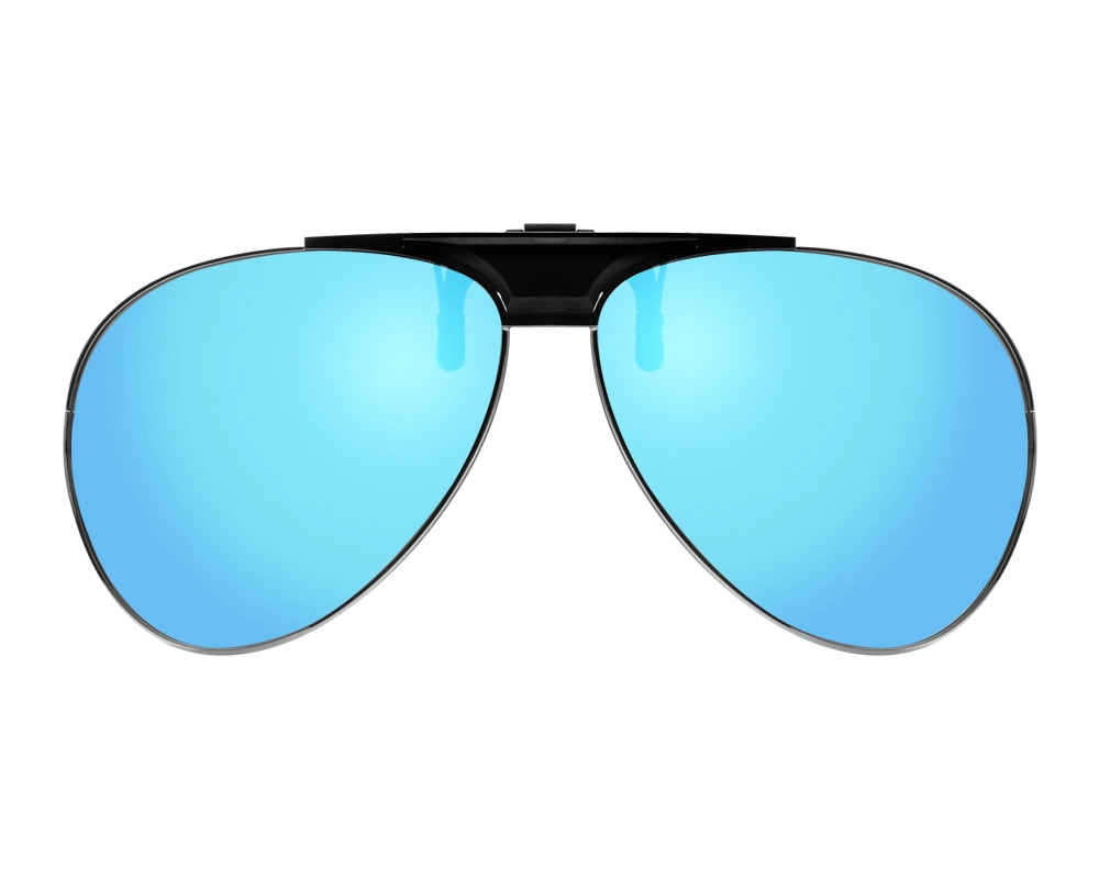 Oversize Polarized Clip on Sunglasses with UV 400 Tac Lens for Man or Woman Fit Over on Optical Frame Model 8009A-R